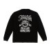 画像1: SHUNKOUEN LONG SLEEVE SHOP TEE （BLACK） (1)