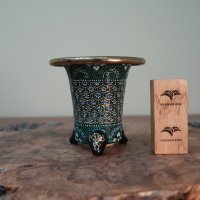 加茂黒 / 万年青鉢 /（3.5号）A-159
