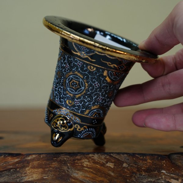 画像4: 加茂黒 / 万年青鉢 /（3.3号）A-150