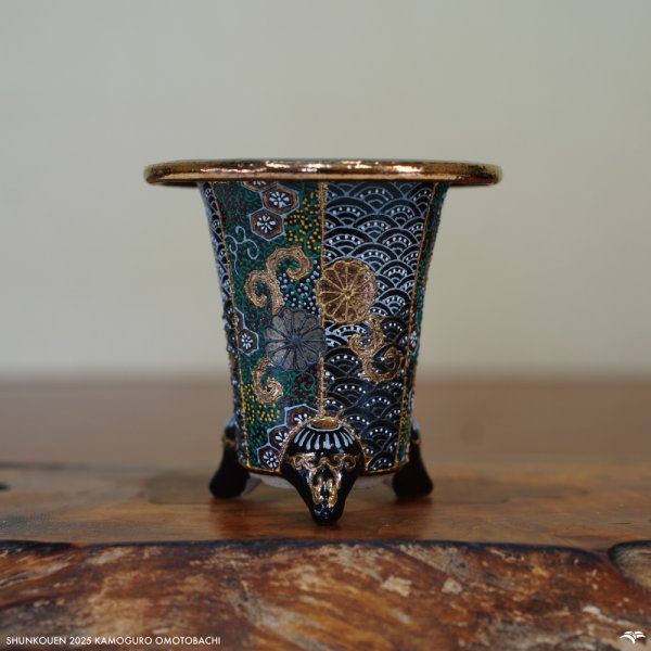 画像1: 加茂黒 / 万年青鉢 /（3.0号）A-174