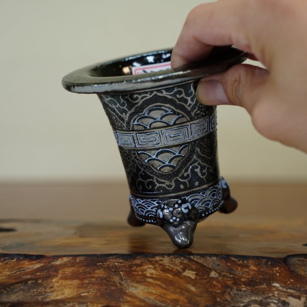 画像4: 加茂黒 / 万年青鉢 /（3.3号）/ 52