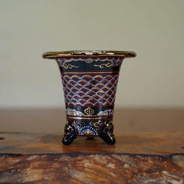 画像2: 加茂黒 / 万年青鉢 /（3.0号）A-164