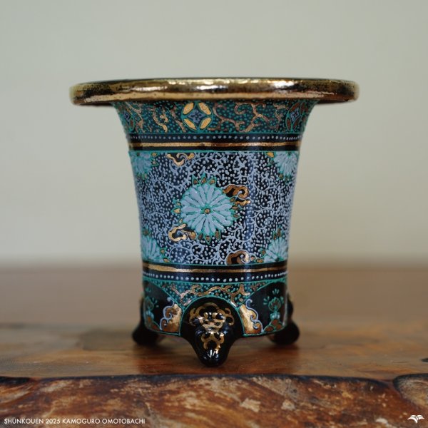 画像1: 加茂黒 / 万年青鉢 /（3.5号）A-155