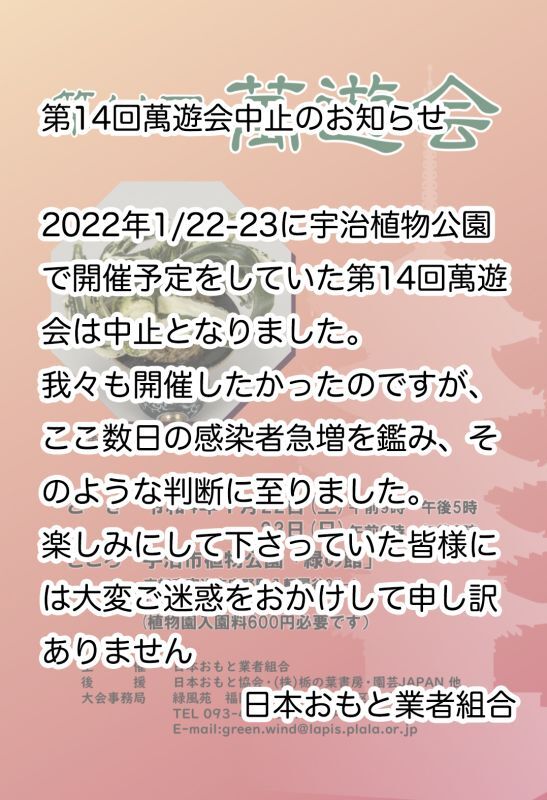 画像1: 萬遊会 中止のお知らせ (1)